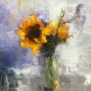 Sunflower painting by Richard K Blades. Available at The Thomas Henry Art Gallery, Newlyn, Cornwall UK
